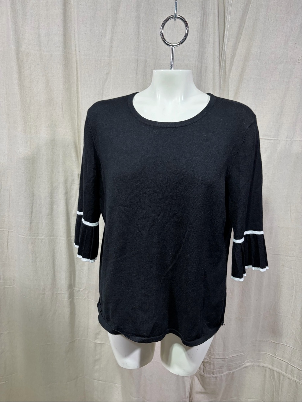 Investments Petite Pleated Bell Sleeve Sweater